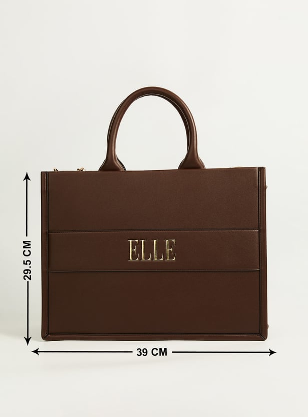 ELLE Solid Handheld Bag