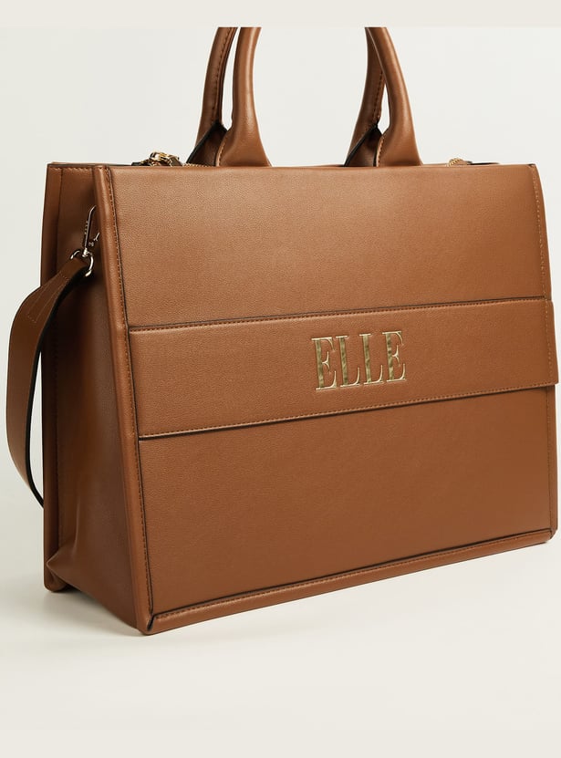 ELLE Solid Handheld Bag