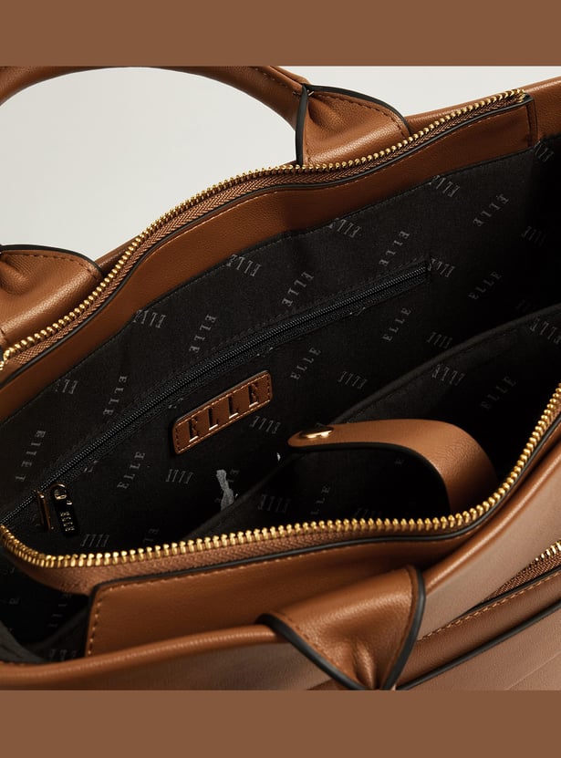 ELLE Solid Handheld Bag