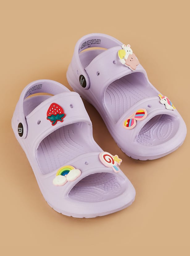 FAME FOREVER Girls Charm Detail Sandals