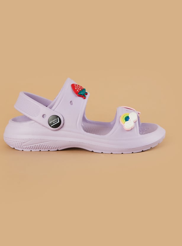 FAME FOREVER Girls Charm Detail Sandals