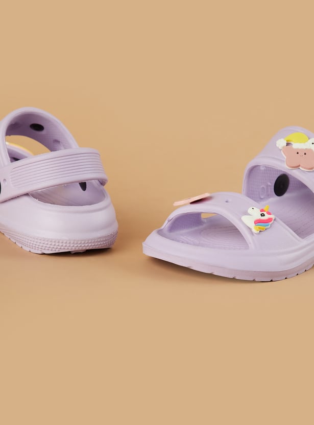 FAME FOREVER Girls Charm Detail Sandals