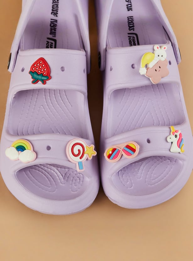 FAME FOREVER Girls Charm Detail Sandals