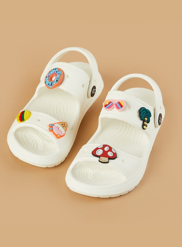 FAME FOREVER Girls Charm Detail Sandals