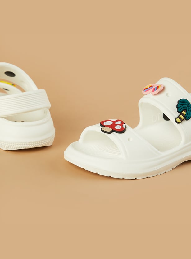FAME FOREVER Girls Charm Detail Sandals
