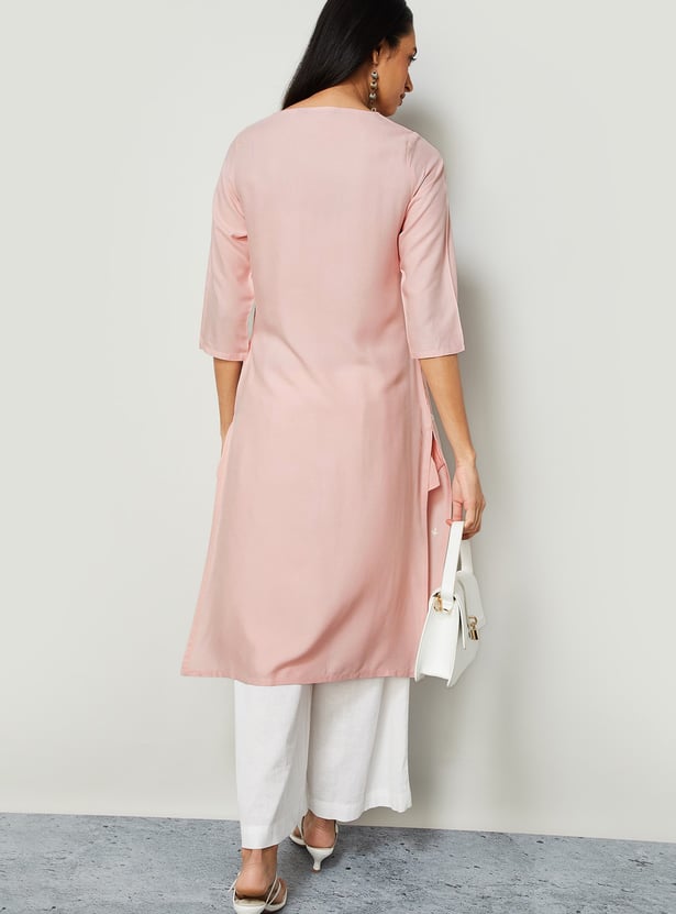 MELANGE Embroidered Straight Kurta