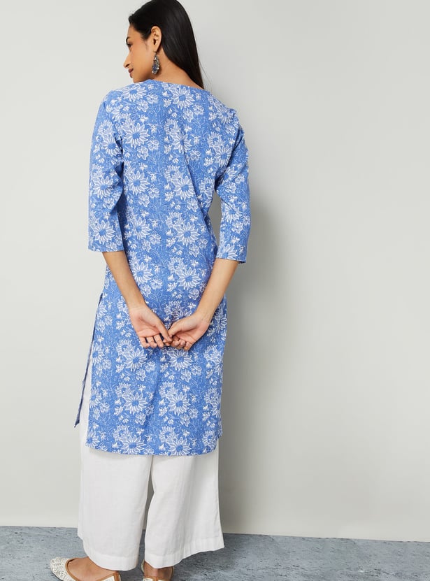 MELANGE Floral Print Kurta