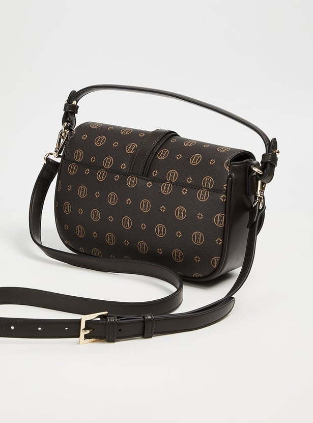 ELLE Monogram Print Sling Bag