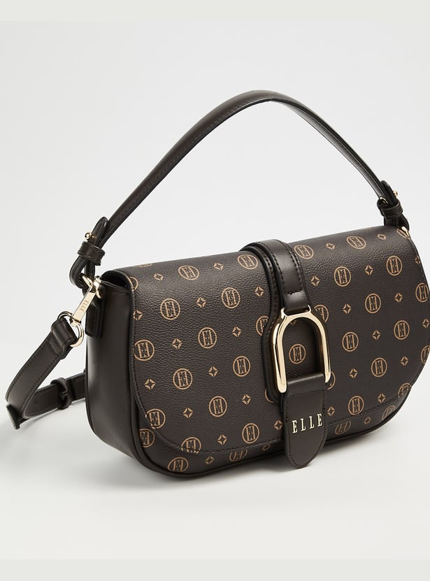 ELLE Monogram Print Sling Bag