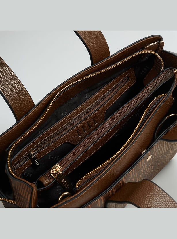 ELLE Printed Handheld Bag