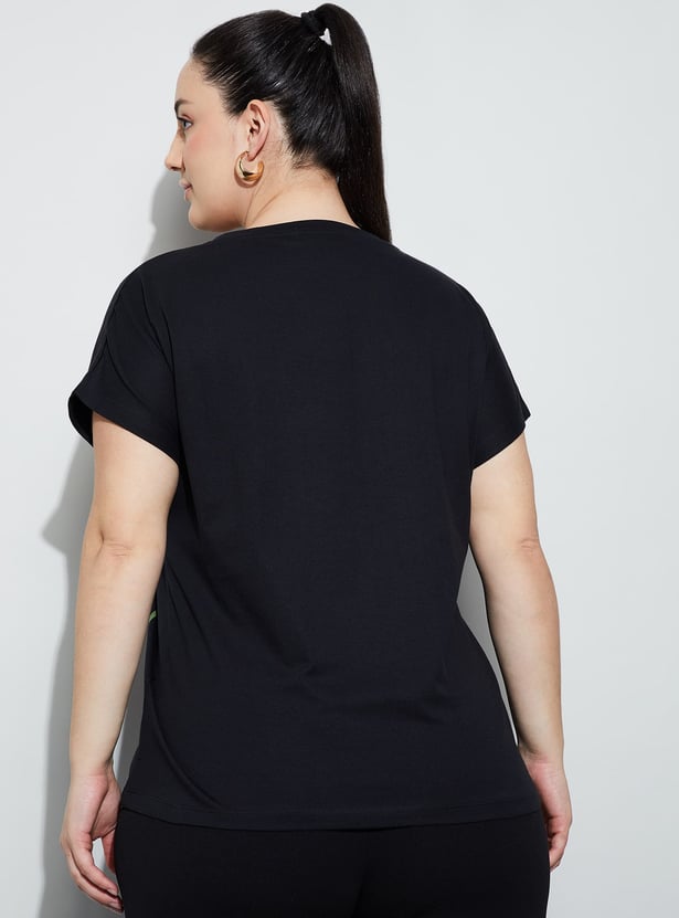 NEXUS Floral Print Round Neck T-shirt
