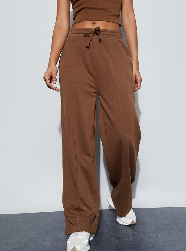 GINGER Solid Drawstring Track Pants
