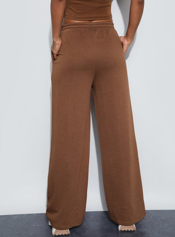 GINGER Solid Drawstring Track Pants