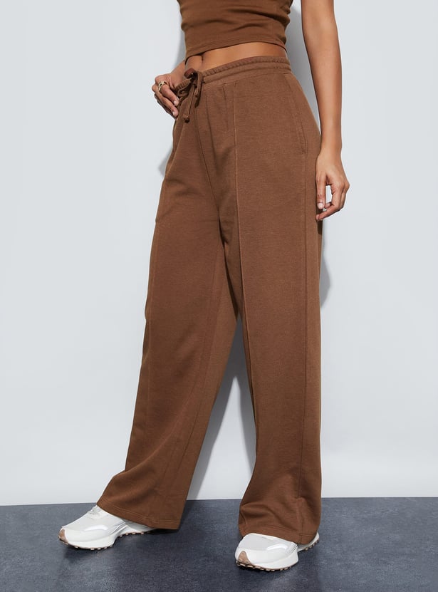 GINGER Solid Drawstring Track Pants