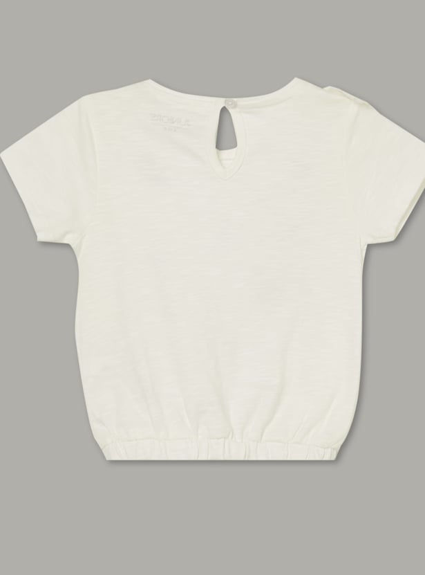 JUNIORS Girls Embroidered Top
