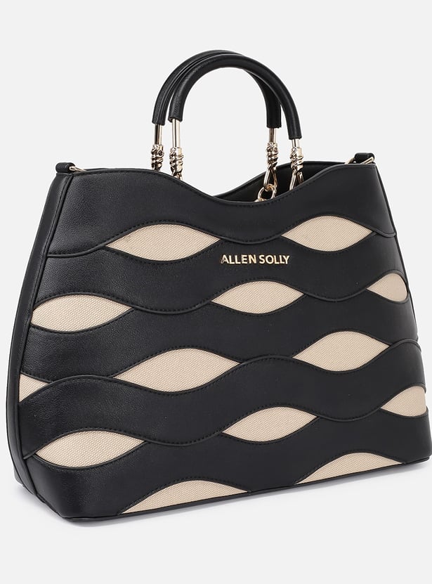 ALLEN SOLLY Wave Pattern Handheld Bag with Pouch
