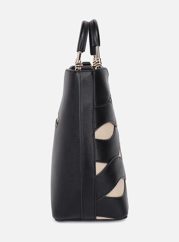 ALLEN SOLLY Wave Pattern Handheld Bag with Pouch