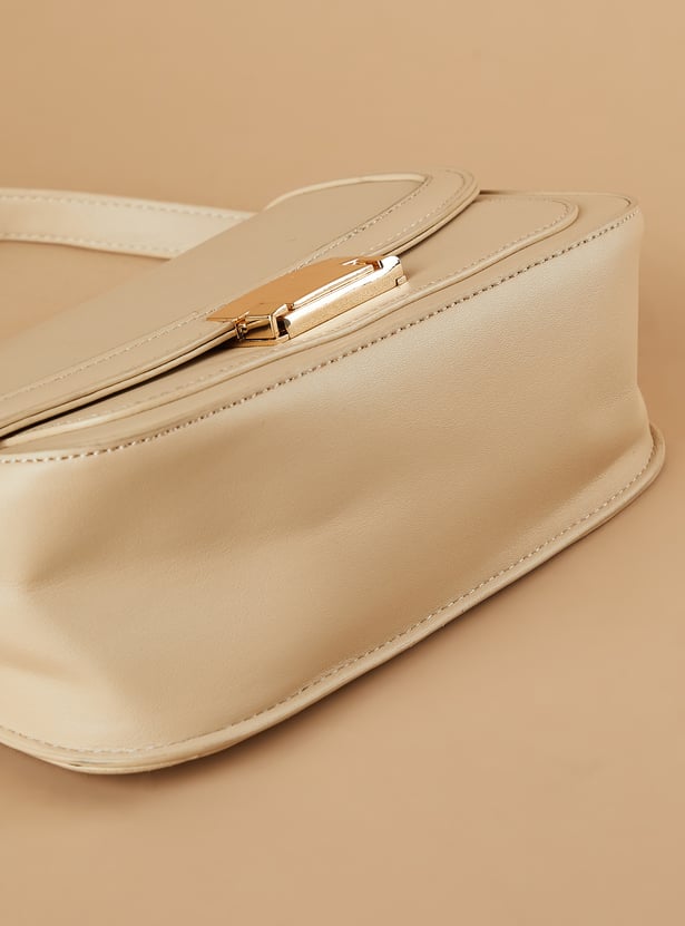 CODE Solid Shoulder Bag with Scarf