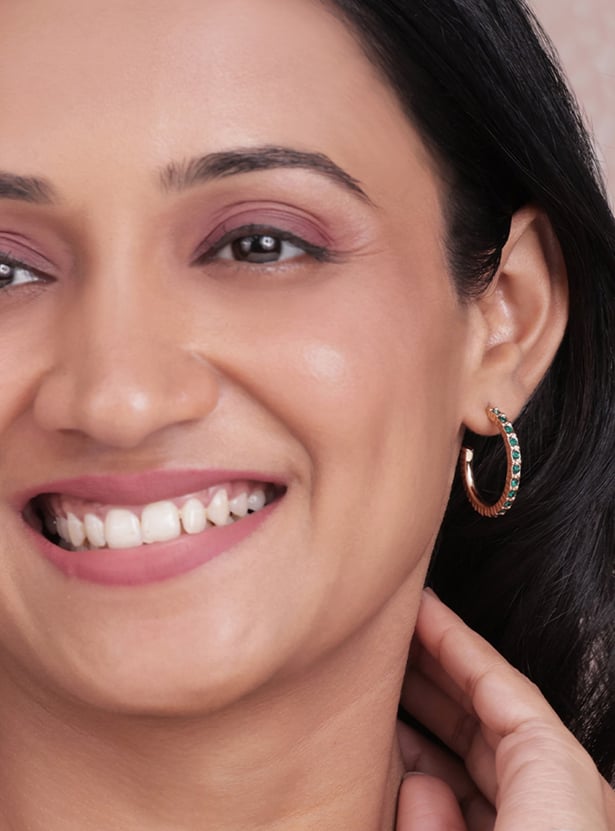TONIQ Embellished Hoop Earrings - Pack of 3