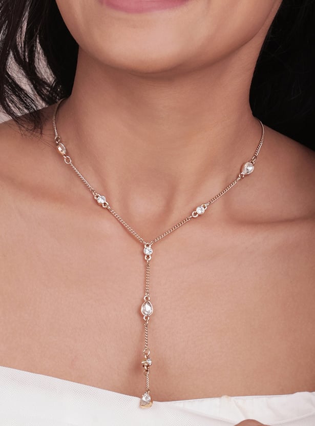 TONIQ Embellished Lariat Necklace