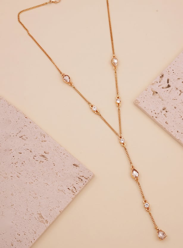 TONIQ Embellished Lariat Necklace