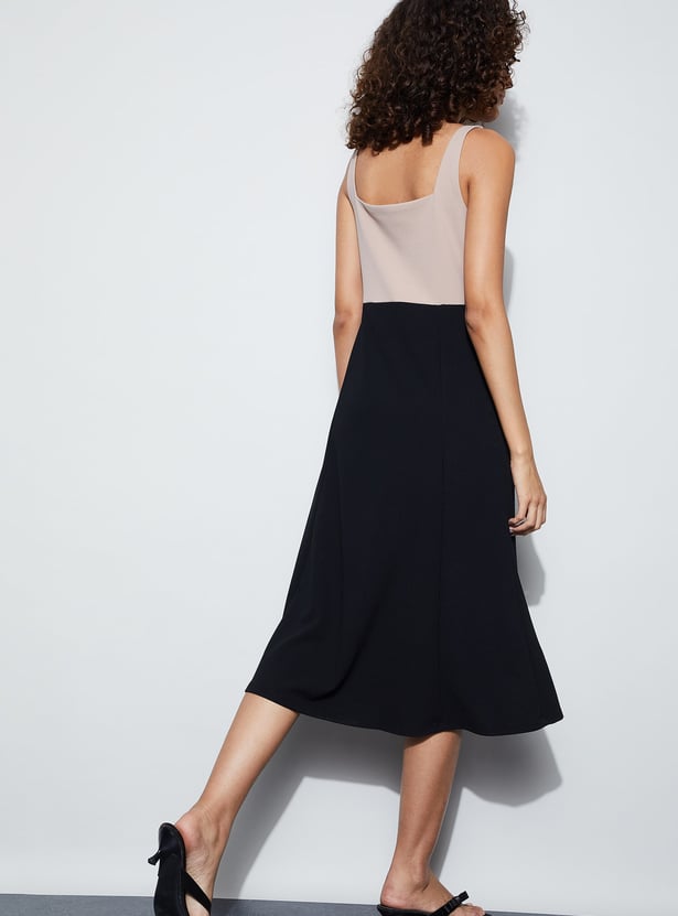 CODE Colourblocked A-line Dress