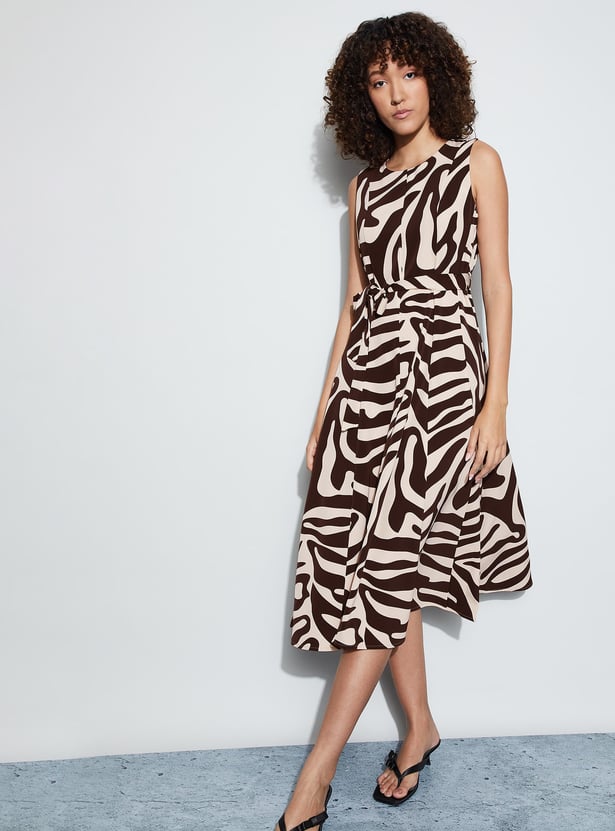 CODE Animal Print Midi Dress