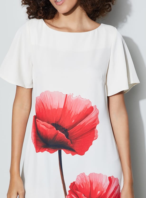 CODE Floral Print Midi Dress