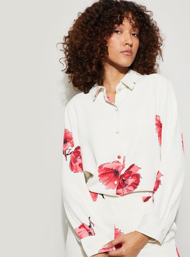 CODE Floral Print Shirt