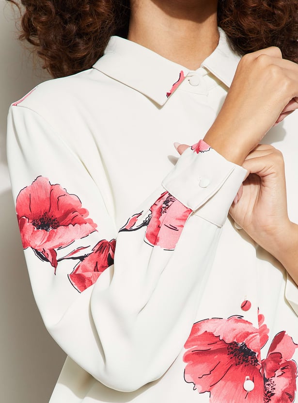 CODE Floral Print Shirt