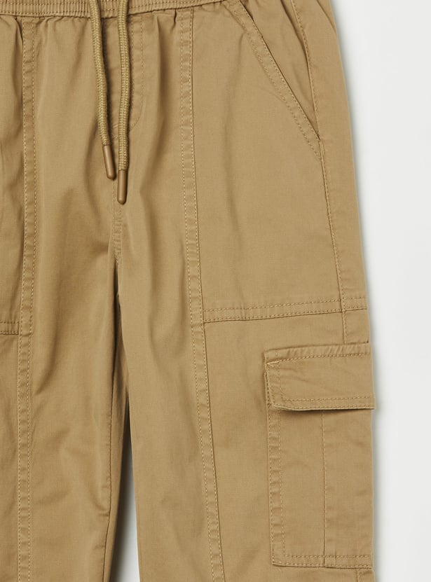 FAME FOREVER Boys Solid Cargo Joggers