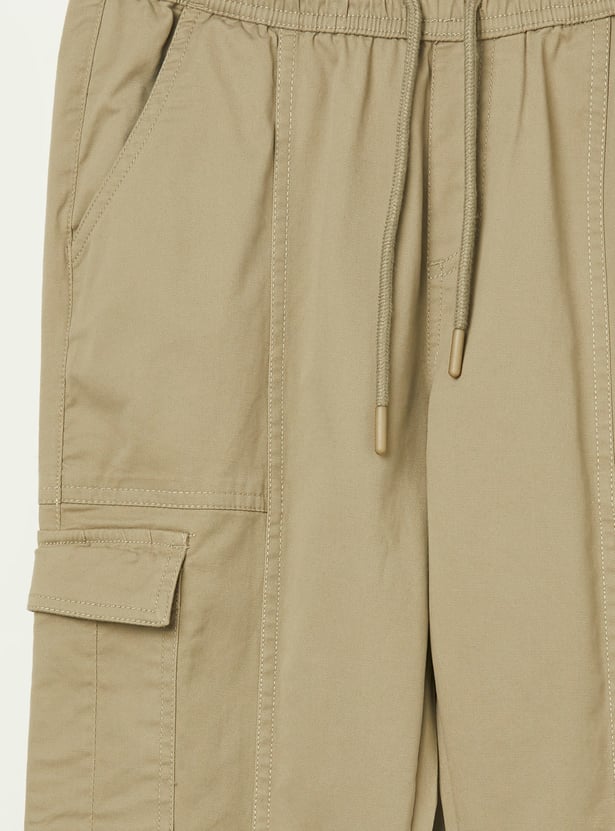 FAME FOREVER Boys Solid Cargo Joggers