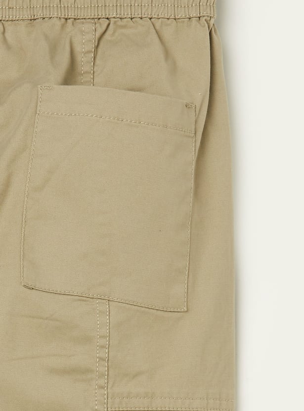 FAME FOREVER Boys Solid Cargo Joggers