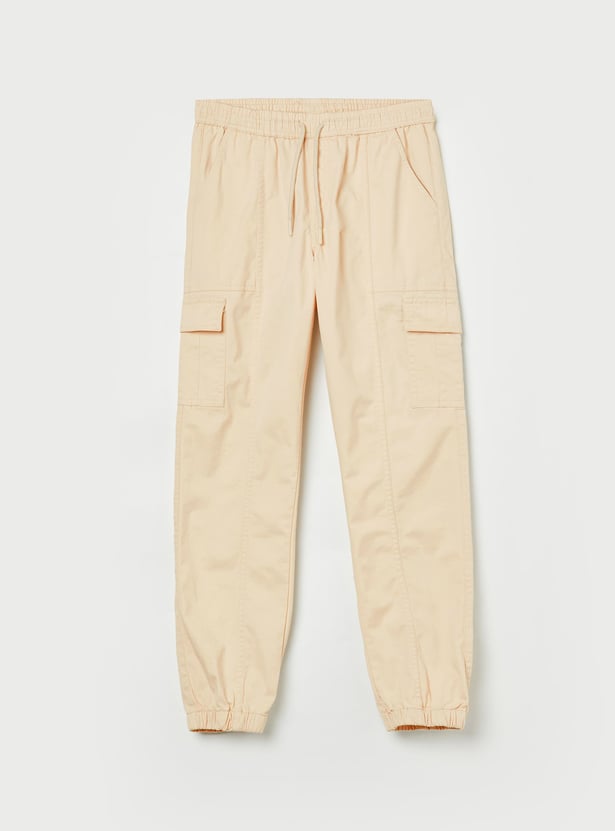 FAME FOREVER Boys Solid Cargo Joggers