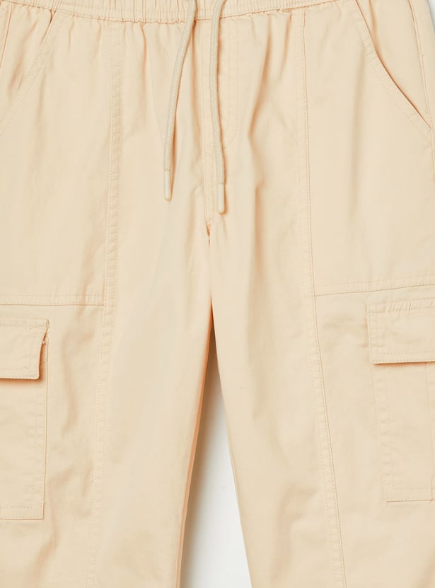 FAME FOREVER Boys Solid Cargo Joggers