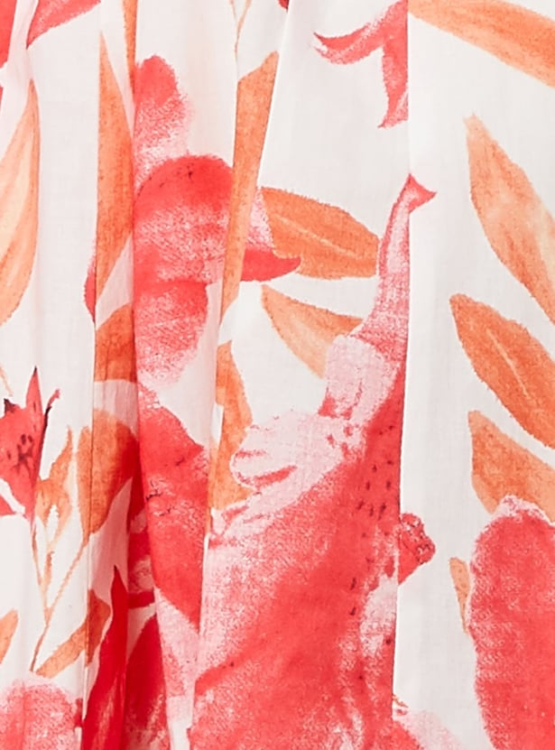 COLOUR ME Floral Print A-line Dress