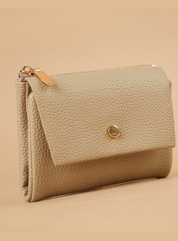 GINGER Textured Tri-Fold Wallet