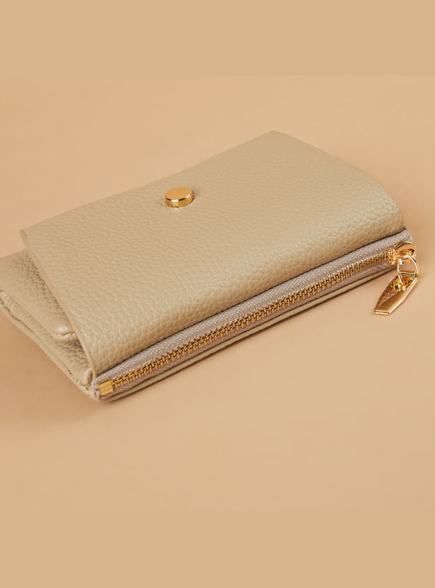 GINGER Textured Tri-Fold Wallet