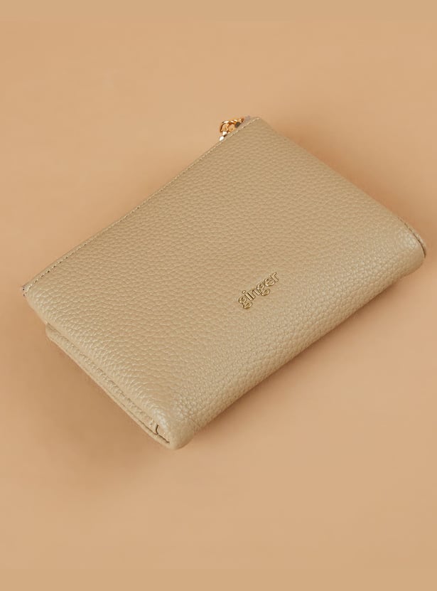 GINGER Textured Tri-Fold Wallet