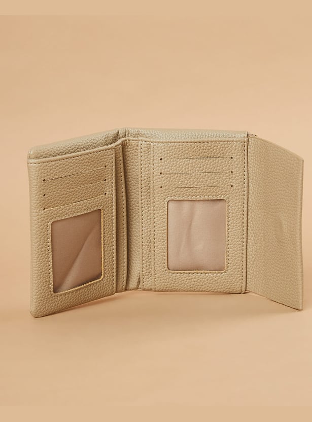 GINGER Textured Tri-Fold Wallet