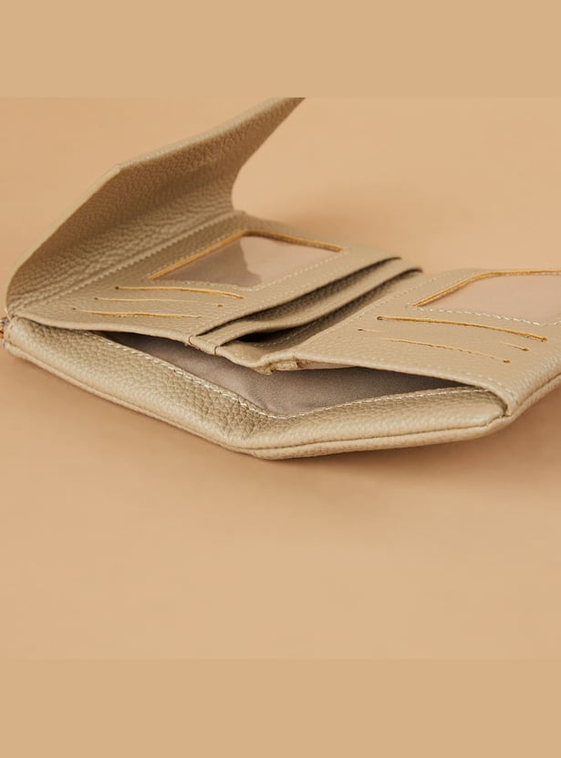 GINGER Textured Tri-Fold Wallet