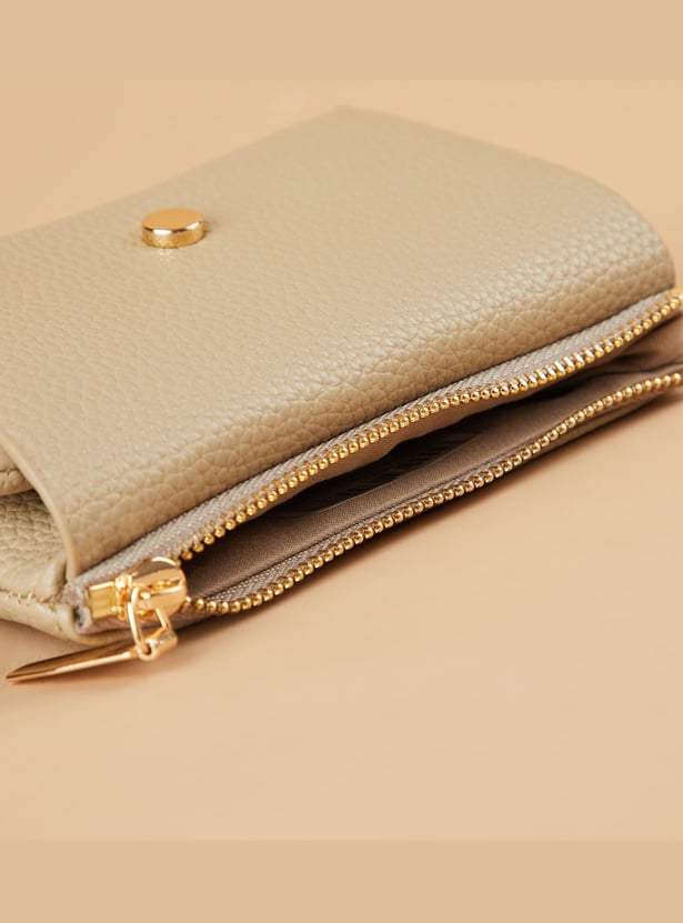 GINGER Textured Tri-Fold Wallet