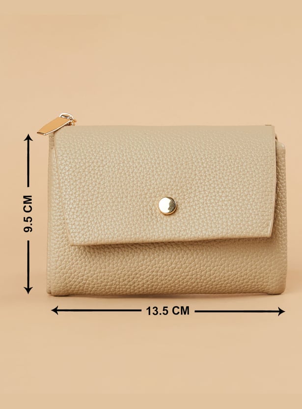 GINGER Textured Tri-Fold Wallet