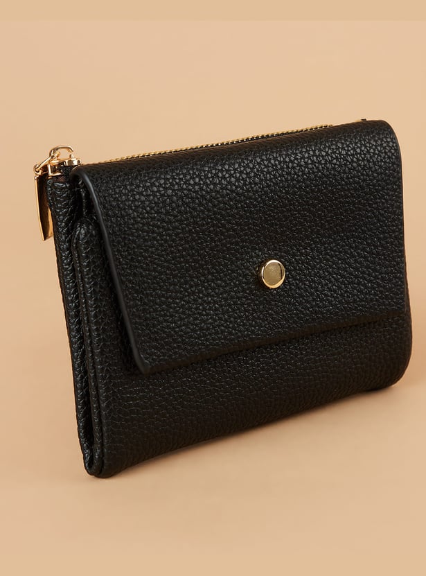 GINGER Textured Tri-Fold Wallet
