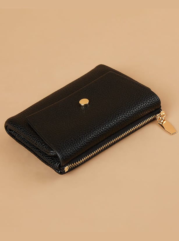 GINGER Textured Tri-Fold Wallet