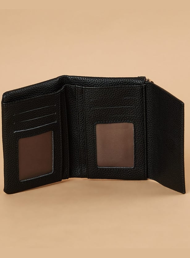 GINGER Textured Tri-Fold Wallet