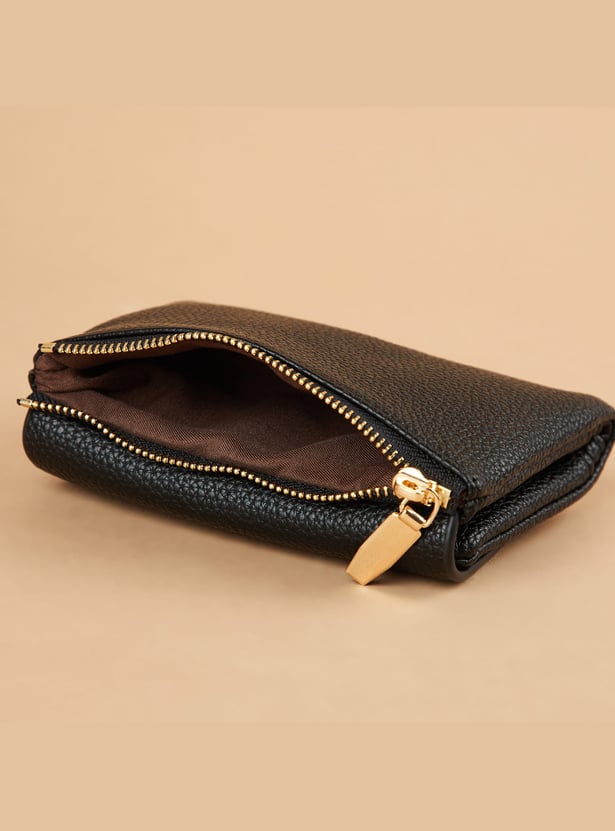 GINGER Textured Tri-Fold Wallet