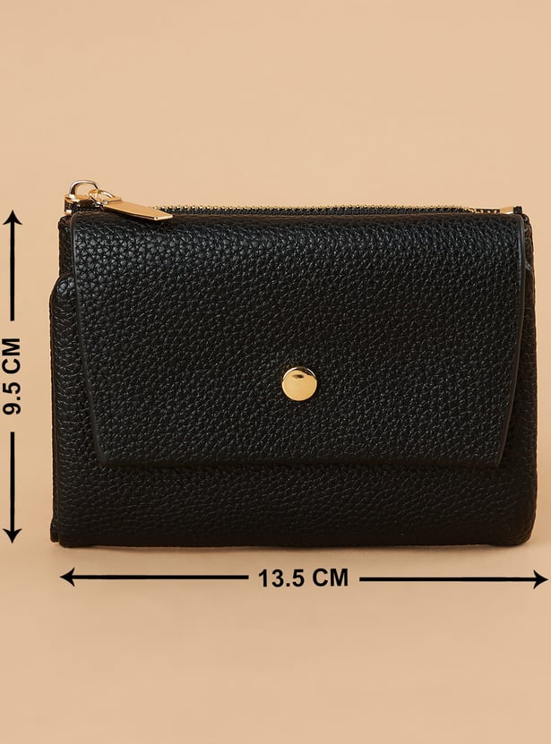 GINGER Textured Tri-Fold Wallet