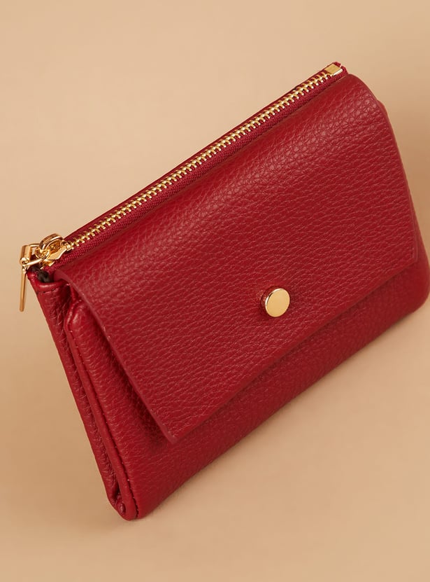 GINGER Textured Tri-Fold Wallet