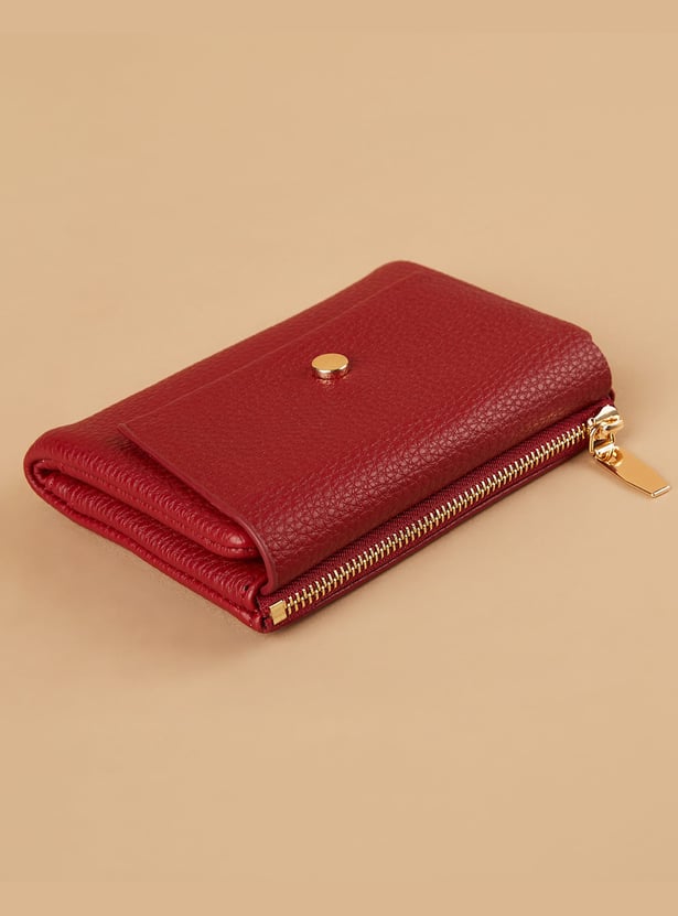GINGER Textured Tri-Fold Wallet